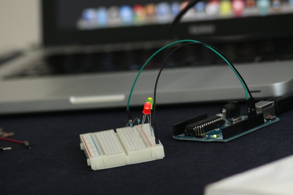 Digital network visualization with blue and white nodes